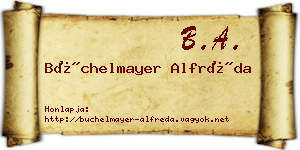 Büchelmayer Alfréda névjegykártya